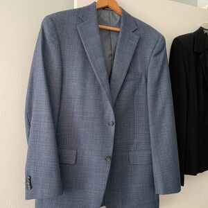 Hart Schaffner Marx Men’s Blazer – Blue Textured/Wool Blend. 38R/40R
